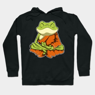 Frog at Yoga in Cross-legged Hoodie